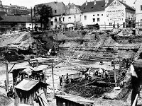 Dolac. Gradilište buduće tržnice 1926. godine. Vidi se ulaz u tunel prema Kaptolu B